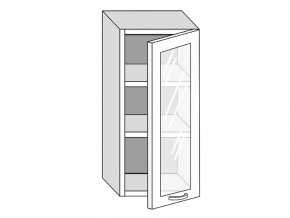 19.40.3 Шкаф настенный (h=913) на 400мм с 1-ой стекл. дверцей в Горнозаводске - gornozavodsk.magazinmebel.ru | фото