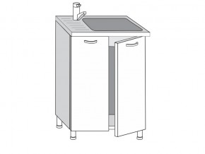 2.60.2мн Шкаф-стол на 600мм под накладную мойку с 2-мя дверцами в Горнозаводске - gornozavodsk.magazinmebel.ru | фото