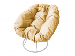 Кресло Пончик без ротанга бежевая подушка в Горнозаводске - gornozavodsk.magazinmebel.ru | фото