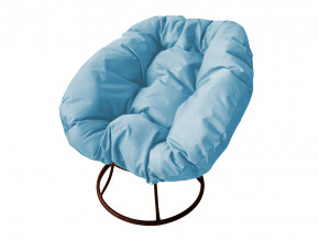 Кресло Пончик без ротанга голубая подушка в Горнозаводске - gornozavodsk.magazinmebel.ru | фото