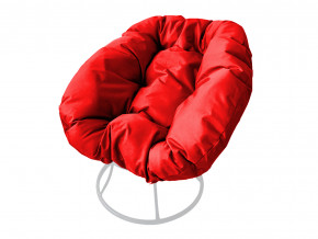 Кресло Пончик без ротанга красная подушка в Горнозаводске - gornozavodsk.magazinmebel.ru | фото