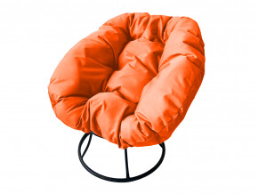 Кресло Пончик без ротанга оранжевая подушка в Горнозаводске - gornozavodsk.magazinmebel.ru | фото