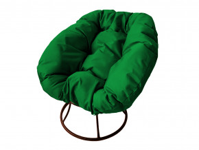 Кресло Пончик без ротанга зелёная подушка в Горнозаводске - gornozavodsk.magazinmebel.ru | фото