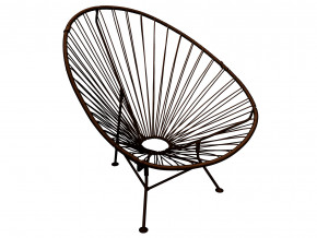 Кресло Ракушка с ротангом коричневый в Горнозаводске - gornozavodsk.magazinmebel.ru | фото