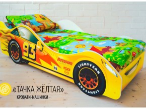 Кровать детская машина Тачка Желтая в Горнозаводске - gornozavodsk.magazinmebel.ru | фото